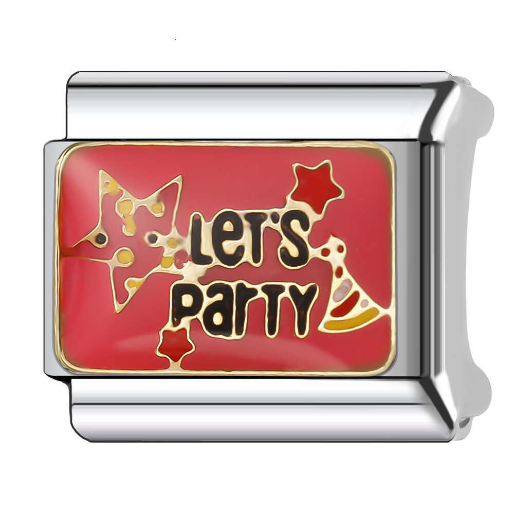 New Women's Gift red pepper Bead Italian Charms Links Bangle Beads Fit 9mm Stainless Steel Bracelet Making DIY For Women Fashion Jewelry