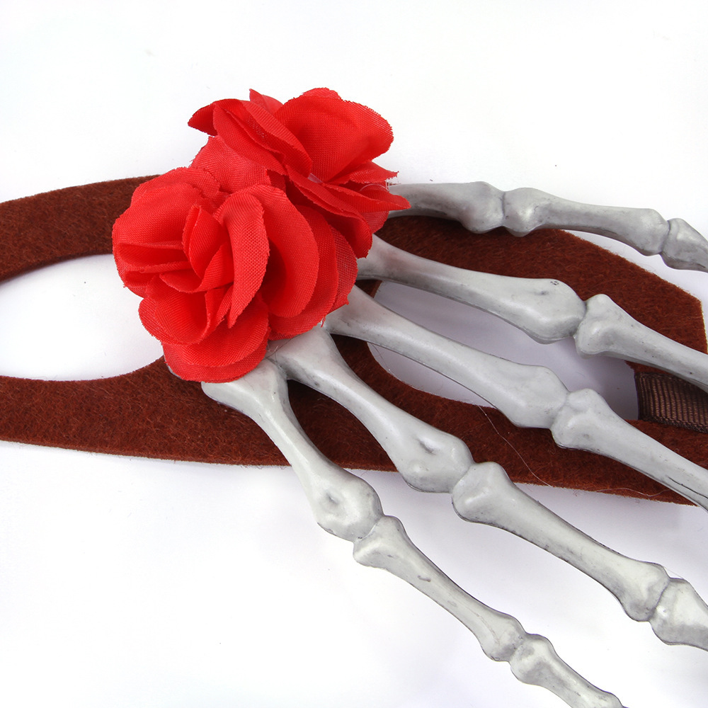 Halloween Pet Headdress Bone Hand Funny Flower Cat and Dog Decoration Teddy Cat Dress Up Daily Funny Headgear Supplies for Cats