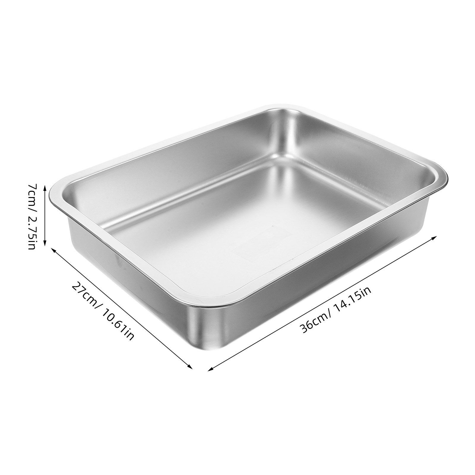 Stainless Steel Cat Litter Box Kitten Clean Toilet Automatic Toy Large Metal Tray Open Type