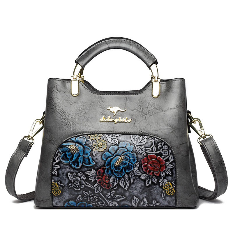 2025 new Retro Chinese style p emed handbag women's new high-end large-capacity shoulder messenger bag