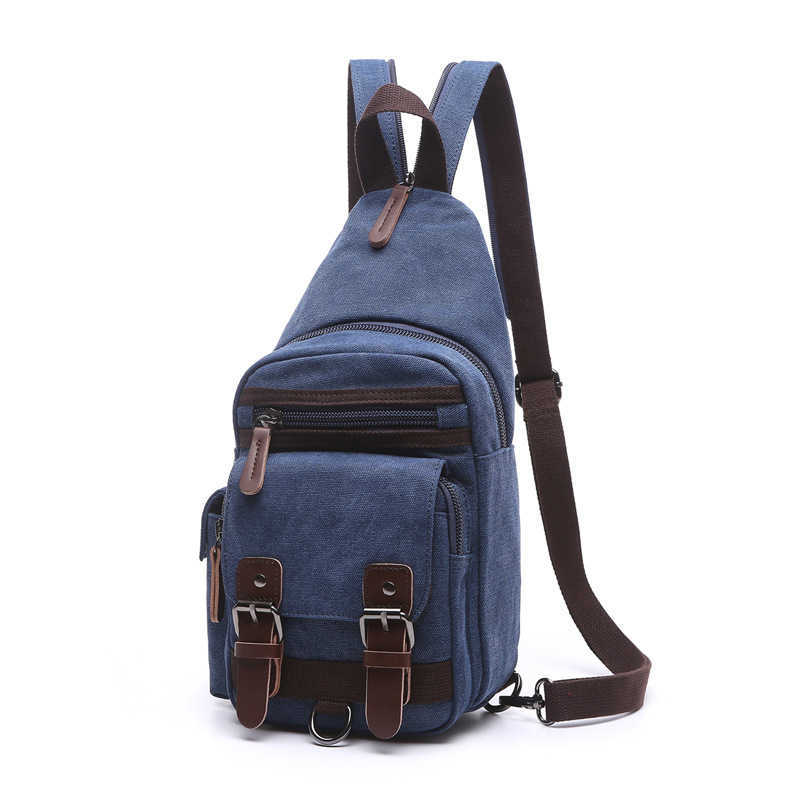 Autumn winter Korean backpack trend Leisure Canvas Messenger Bag outdoor travel men's women's chest bag 240915