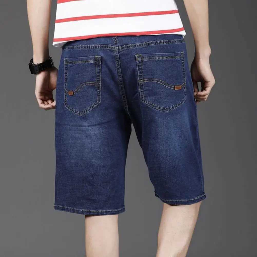 2024 Mens Fashion Denim Shorts Boys Summer Cropped Pants Loose Versatile Korean Denim Jeans PantsX240914