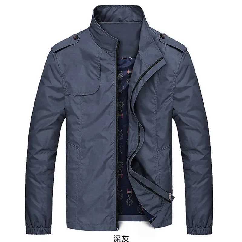 New mens casual stand up collar jacket for 2024. European and American mens thin multi-color zipper large-sized top. W240914