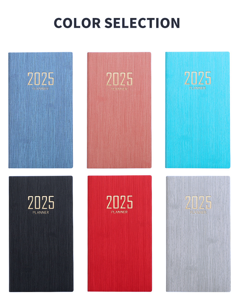 2025 Fashion Portable Schedule Planner, Multicolor Options, Diary/Plan Book