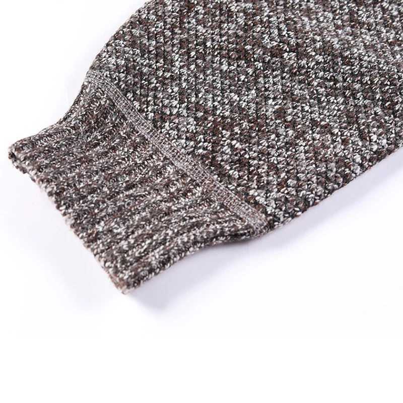 Autumn Winter Mens Warm Sweaters Cashmere Wool Zipper Cardigan Coat Man Casual Knitwear Jacket Male ClothesXJ240907