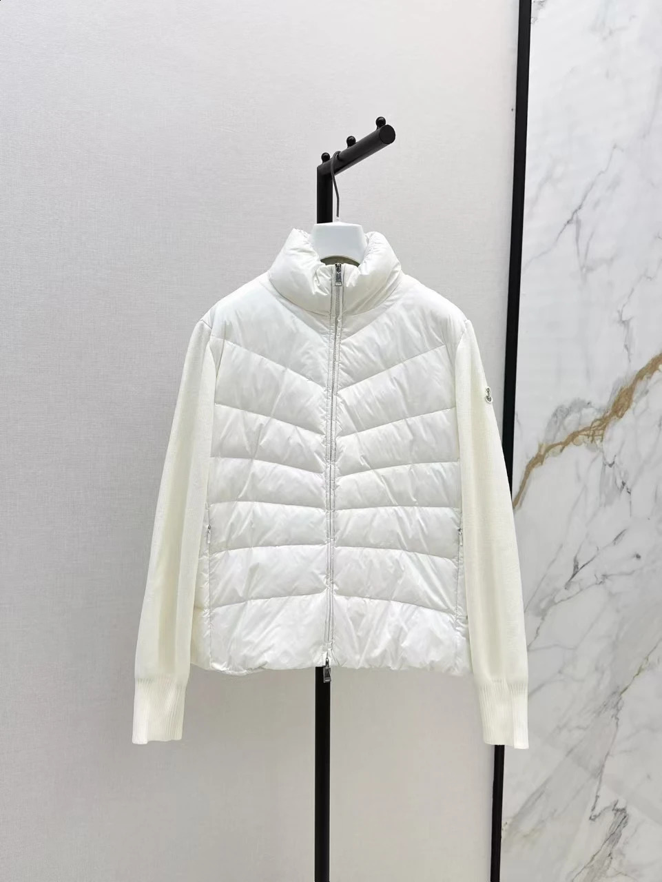 20800540 Womens 24 Autumn/Winter Latest Classic Patchwork White Duck Jacket Fashionable and Versatile. 240913