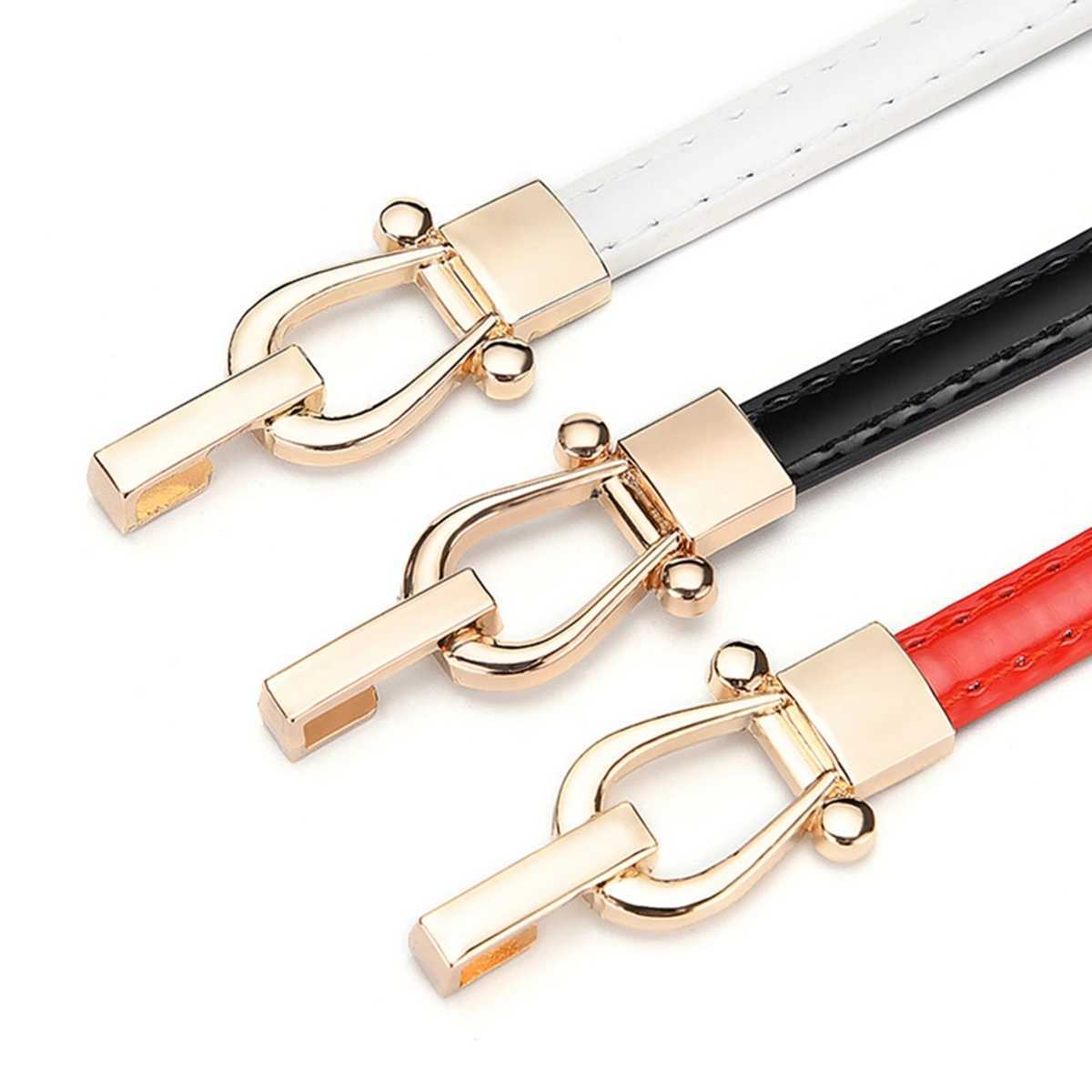 Womens Dress Shirt Decoration Belt Elegant Slim Buckle BeltX240914
