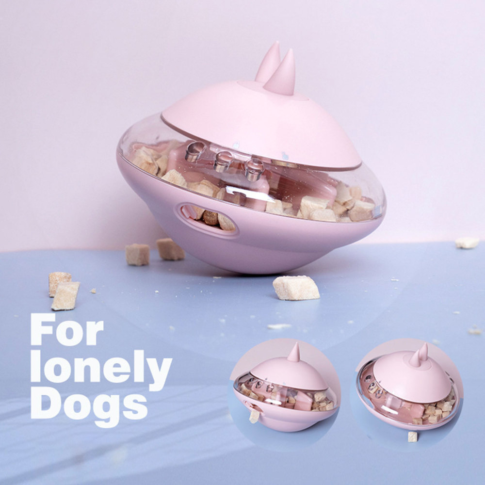 Tumbler Dog Food Treat Dispenser Toy Green Pet Slow Feeding Ball Plastic Blue For Cat Puzzle Toys Pink Rubber