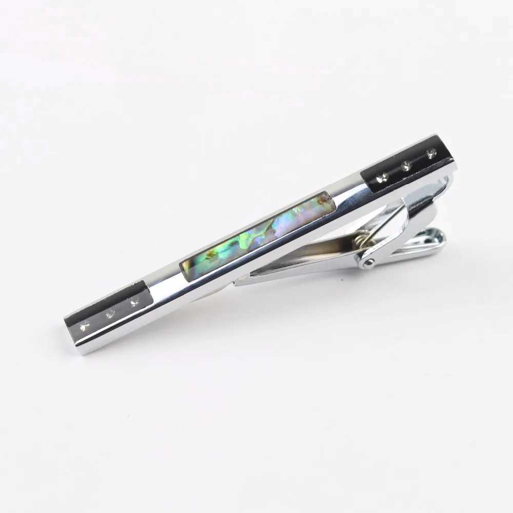 Jewelry Cute Glass Metal Ties Clips Gentlemen Classy Necktie Tie Clip Pin Shell ClampX240914