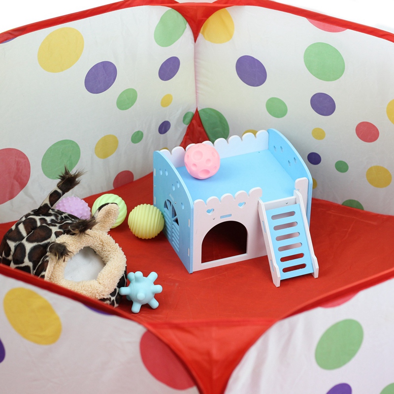 2X Guinea Pig Foldable Playpen Portable Small Animals Playpen Open Outdoor/Indoor Exercise Fence For Hedgehogs, Hamster
