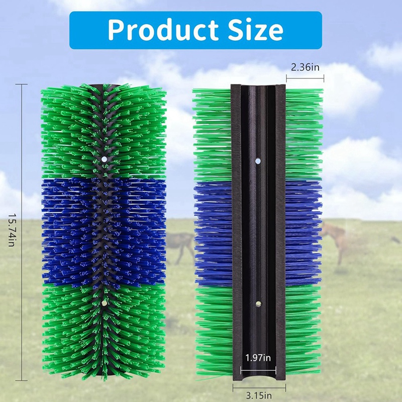 Livestock Scratch Brushes, Cattle Scratcher Brush Horse Brushes Full Massage Grooming Brush Relieve Itching With Screws