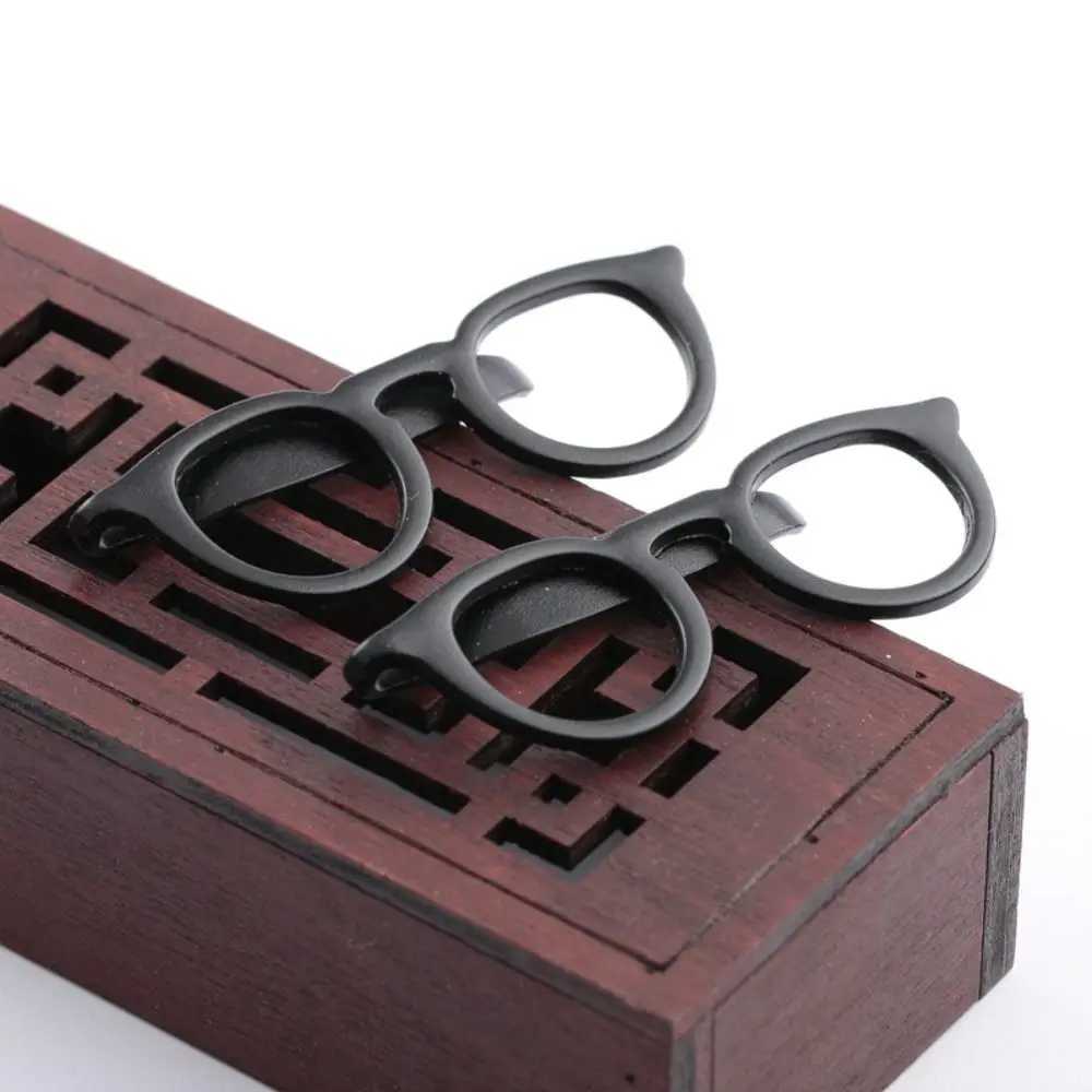 Fashion Jewelry Tie Pin Wedding Gift Glasses Shape Clasp Clip Metal Tie Clips Men Necktie Buckle Necktie Bar ClaspX240914