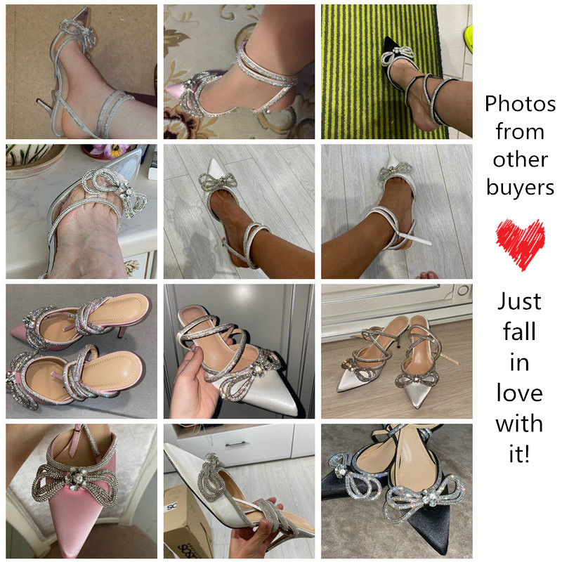 Women Fashion Sandals 2024 New Summer Rhie Bow Sexy High Heels Stiletto Party Pumps 4005