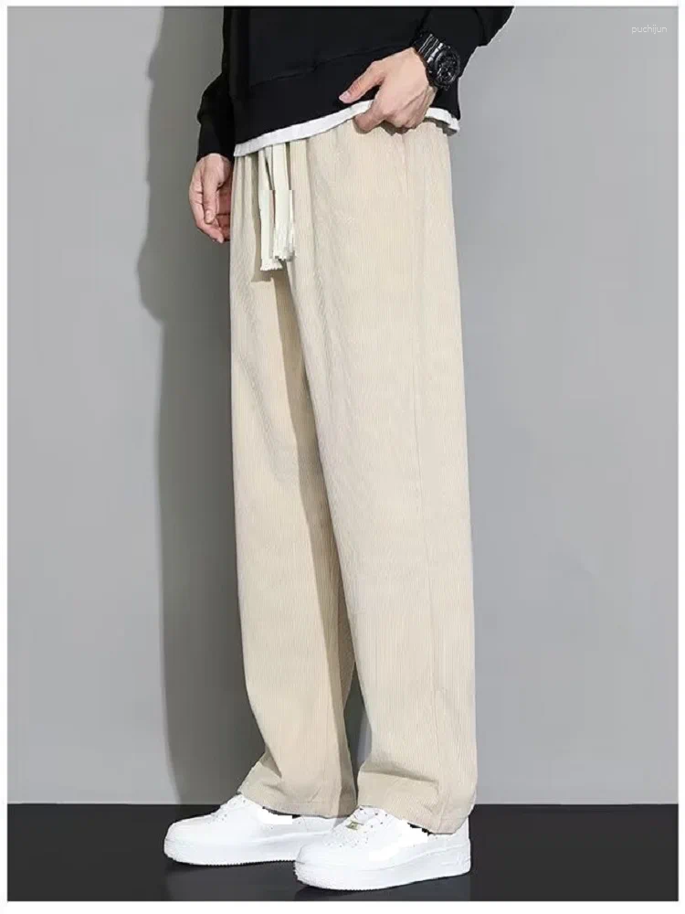 2025 S Fashion Designer Men S Pants Spring And Autumn Lightweight Ice Silk Quick Drying Soft Smooth Loose Straight Tube Casual Versatile