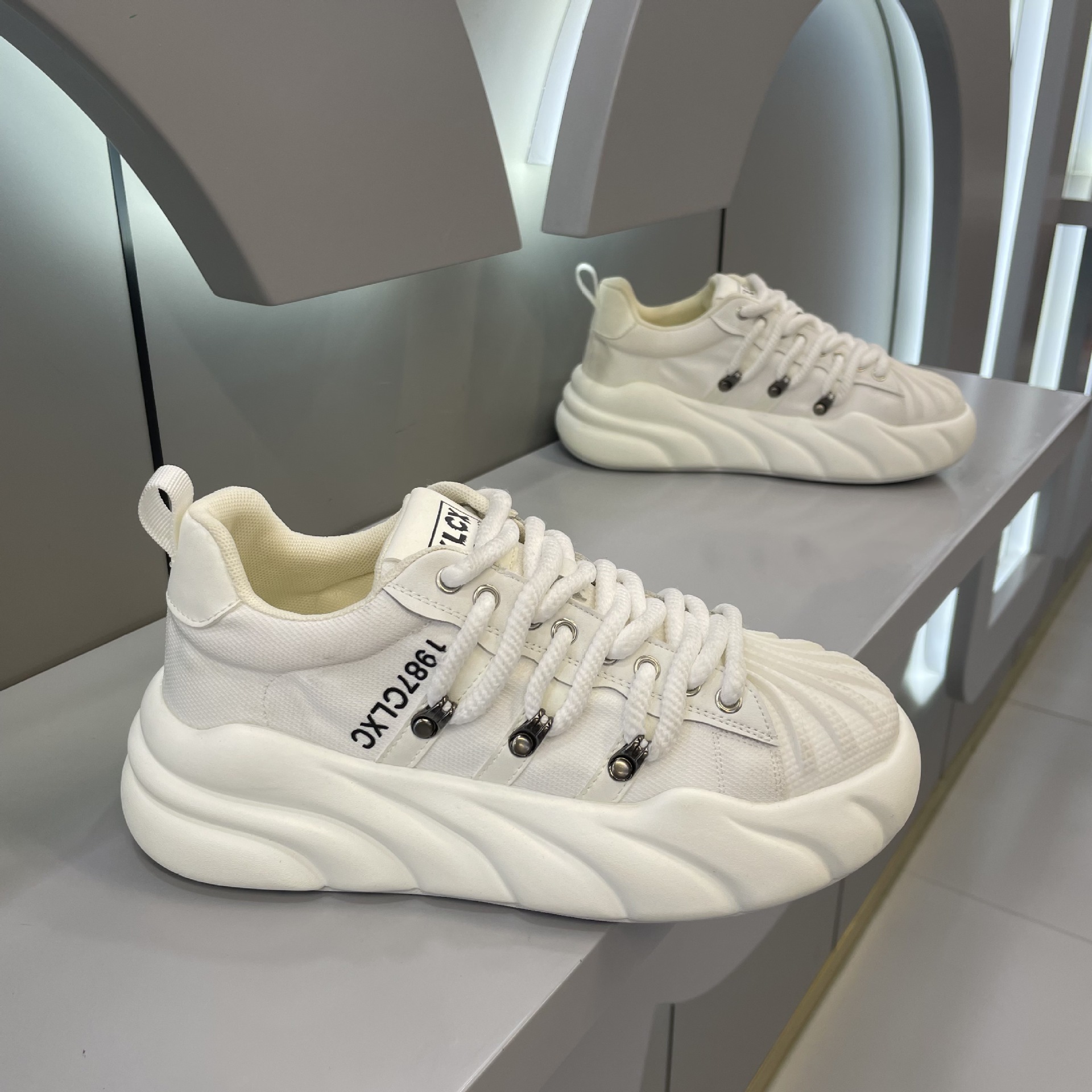 Ddmybear Fashionable Versatile Thick Soled Sports And Leisure Dad With Increased Height, Breathable Shell Head Trendy Men's Shoes Chinese Brand S