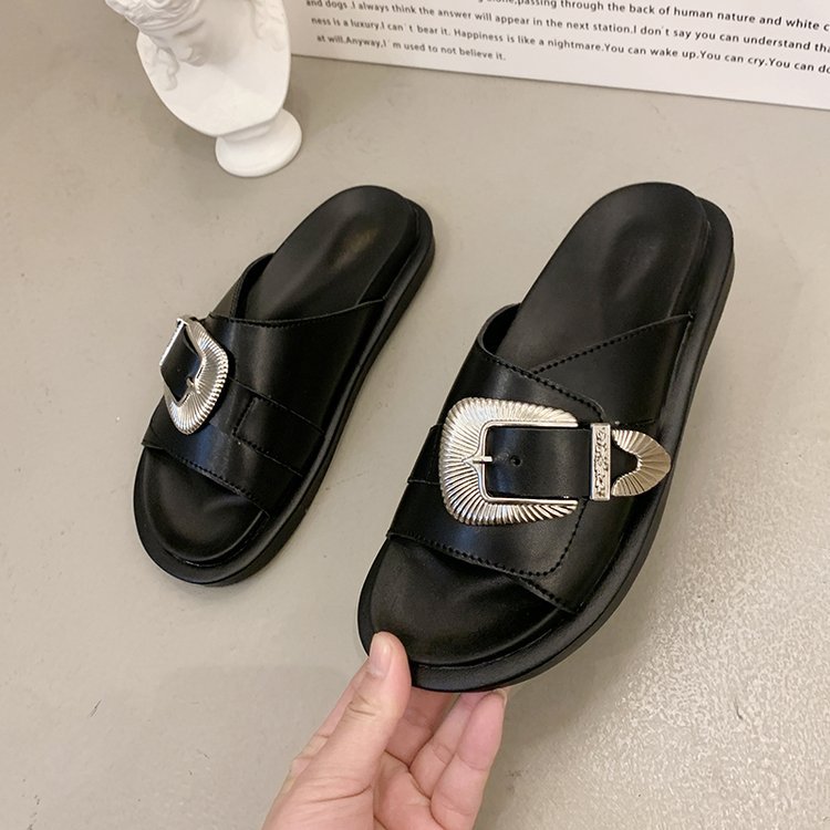 2025 new Women Slippers Summer Female Shoes Low Rubber Flip ps Slides Fashion Platform Lady Peep Toe 2023 Hawaiian Girl Beach B a018