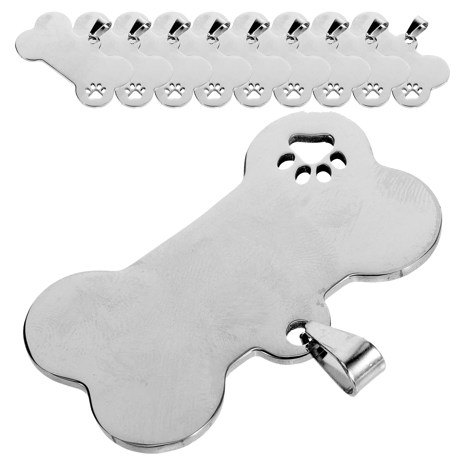 10 Pcs Dog Tag Label Engraved for Pets Name Tags Personalized Id Small