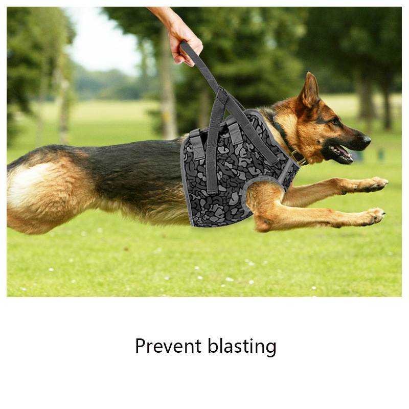 Camouflage Dog Harness Reflective Vest-style Medium & Large Adjustable Pet Leash Chest Harness To Prevent Blasting for Training
