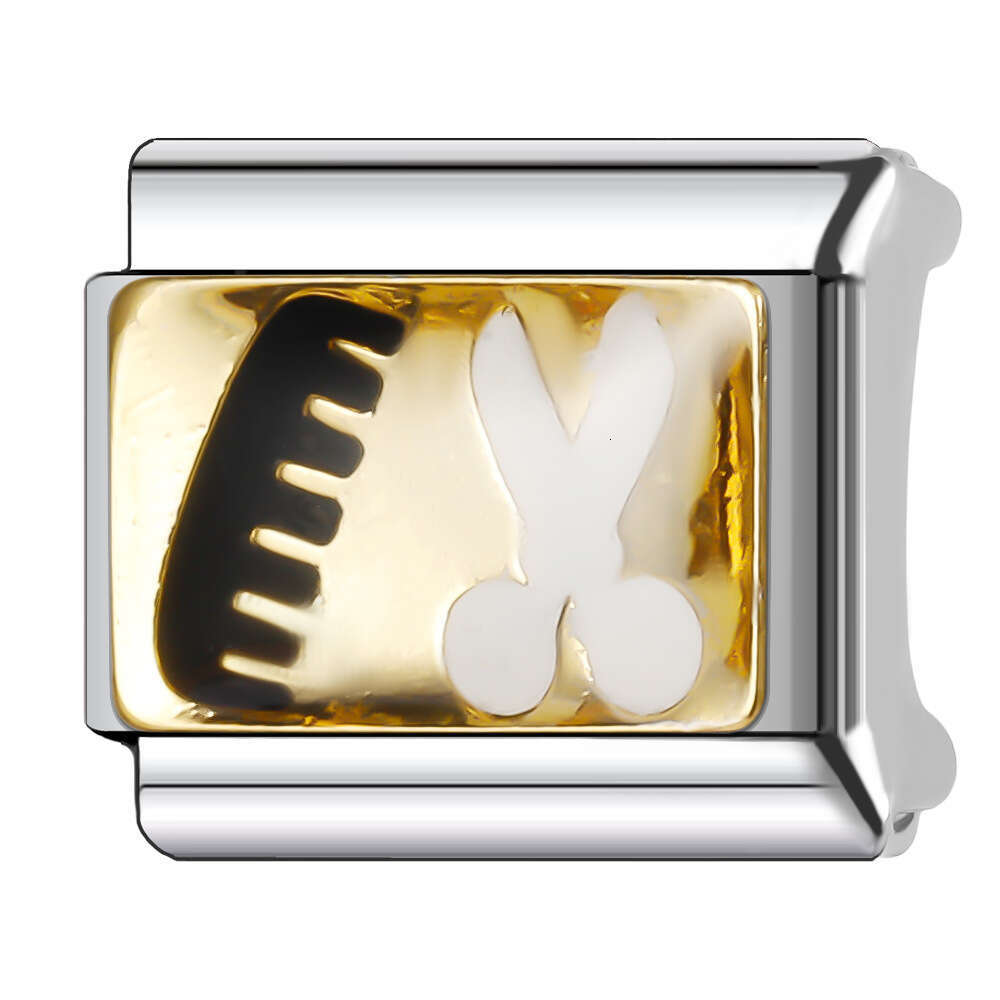 New Women's Gift friend Bead Italian Charms Links Bangle Beads Fit 9mm Stainless Steel Bracelet Making DIY For Women Fashion Jewelry