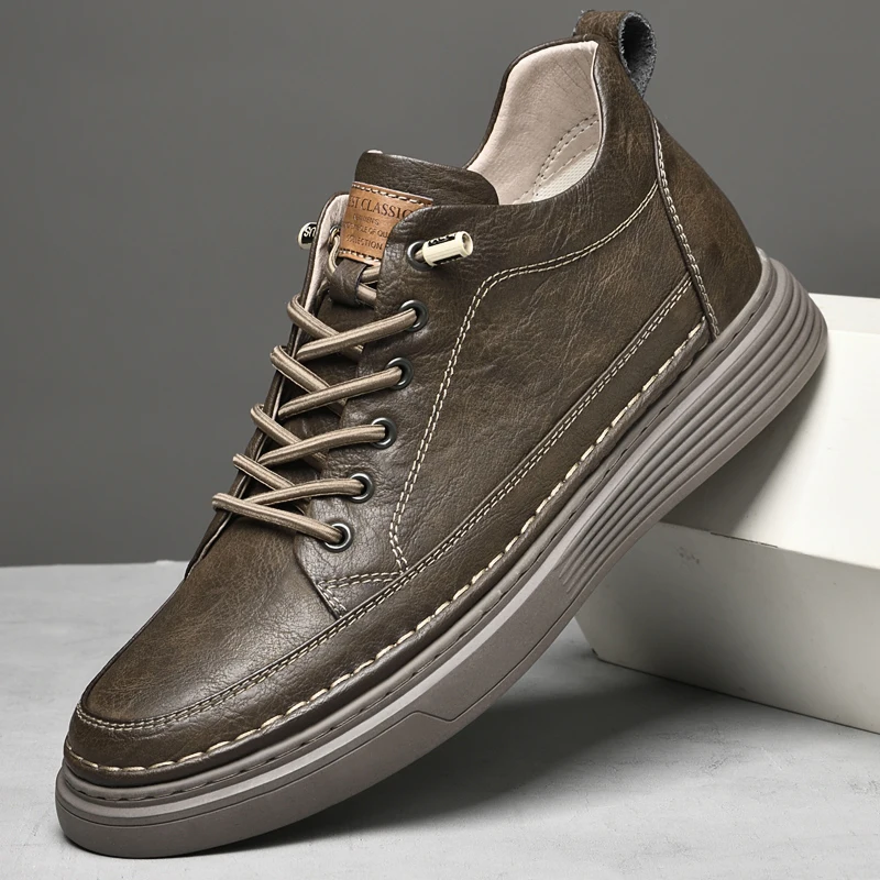 Luxury Ankle Boots Men Outdoor Genuine Leather Leisure Walk Spring Male Boots for Mens Casual Shoes Comfortable Designer Shoes