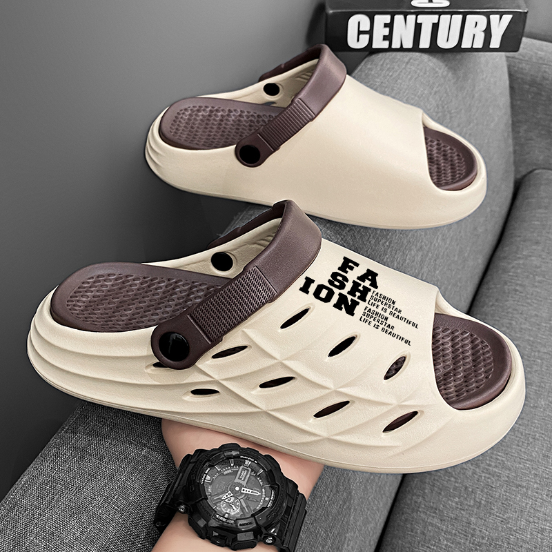 Brand Men Outdoor Sandals Slippers Beach Comfortable Thick Sole Clogs Men Casual Shoes Garden Shoes Men's Beach Sandals Slippers