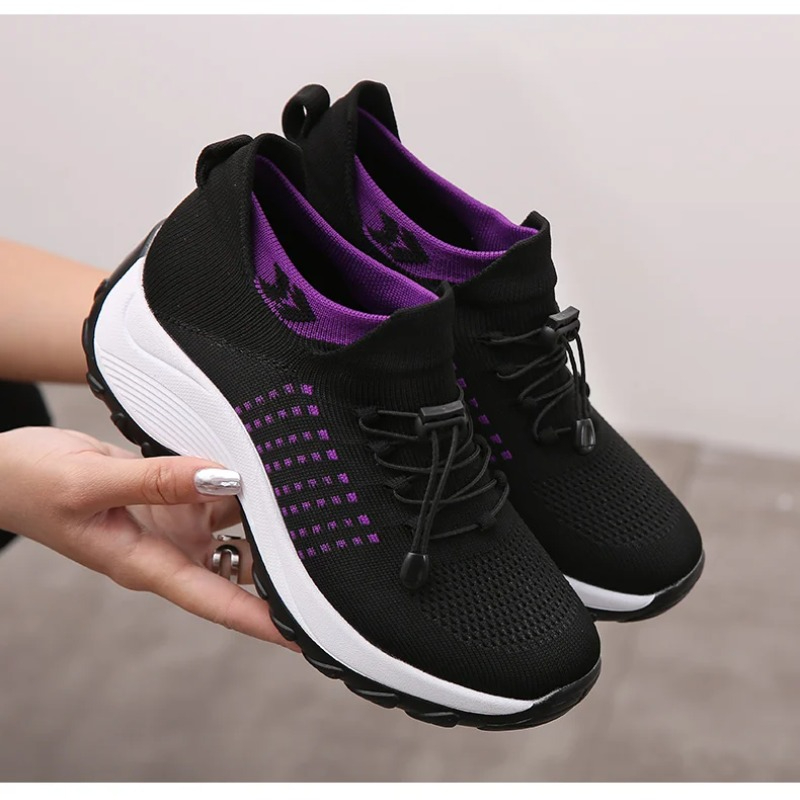 Summer Breathable Mesh Slip-on Walking Sneakers for Women - Non-Slip Platform Loafers 4 NonSlip Platm