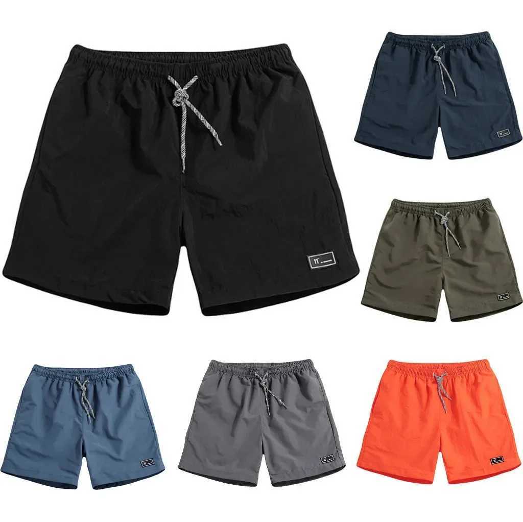 Men Shorts Drawstring Short Pants Casual Quick-Drying Shorts Printed Swim Surfing Beachwear Shorts Mens Clothing Y240914