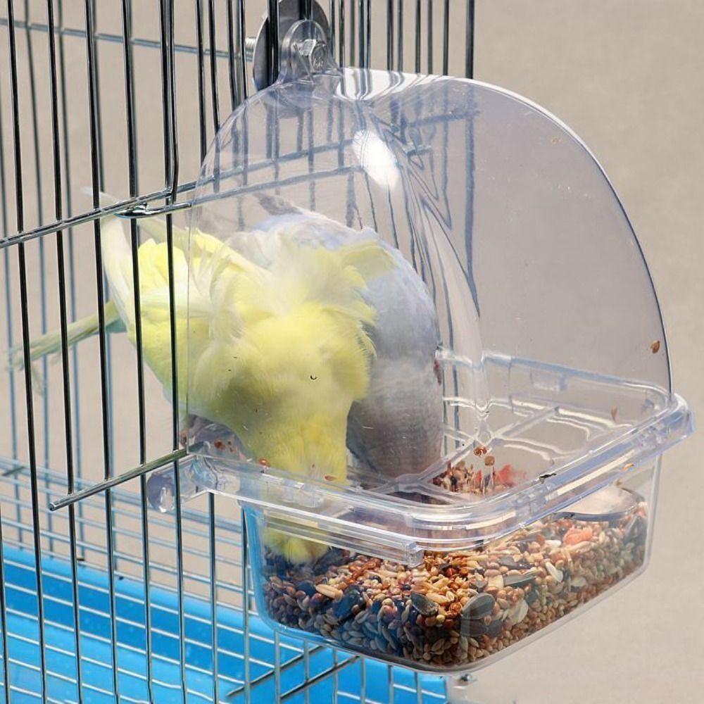 Hanging Bowl Bird Cage Feeder Automatic Water Dispenser Plastic Birds Food Container Feeding Watering Supplies Pet Cage Supply