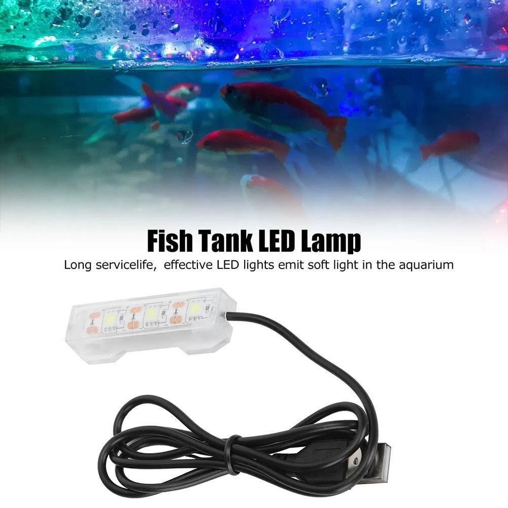0.6W 5V Fish Tank Light Aquarium Landscape Decorative Lamps Accessories USB LED Desktop Lamp For Small Aquarium Plants Lights