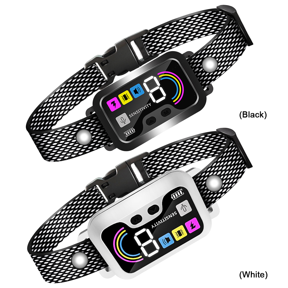 Automatic Anti-Bark Collar IP67 Waterproof Electric Dog Trainer USB Charging with 8 Adjustable Sensitivity Pet Training Supplies
