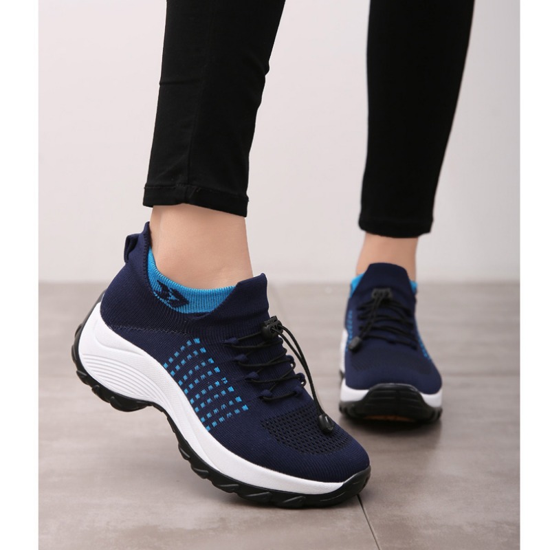 Summer Breathable Mesh Slip-on Walking Sneakers for Women - Non-Slip Platform Loafers 4 NonSlip Platm