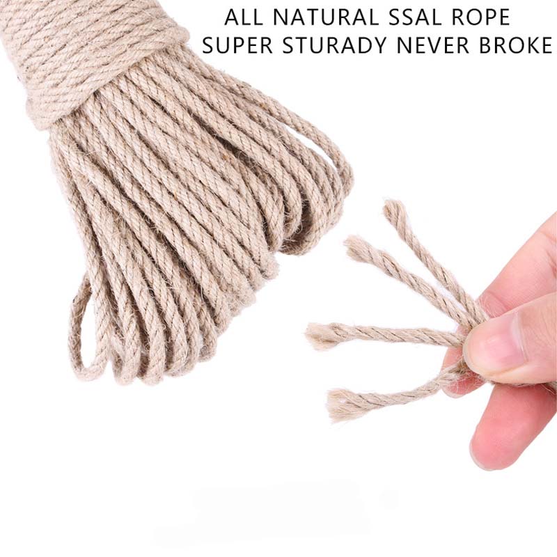 10M 30M 50M Cat Sisal Rope Diy Twisted Twine Kitten Claw Sharpening Toy Prevent Scratching Protect Furniture Cat Accessories