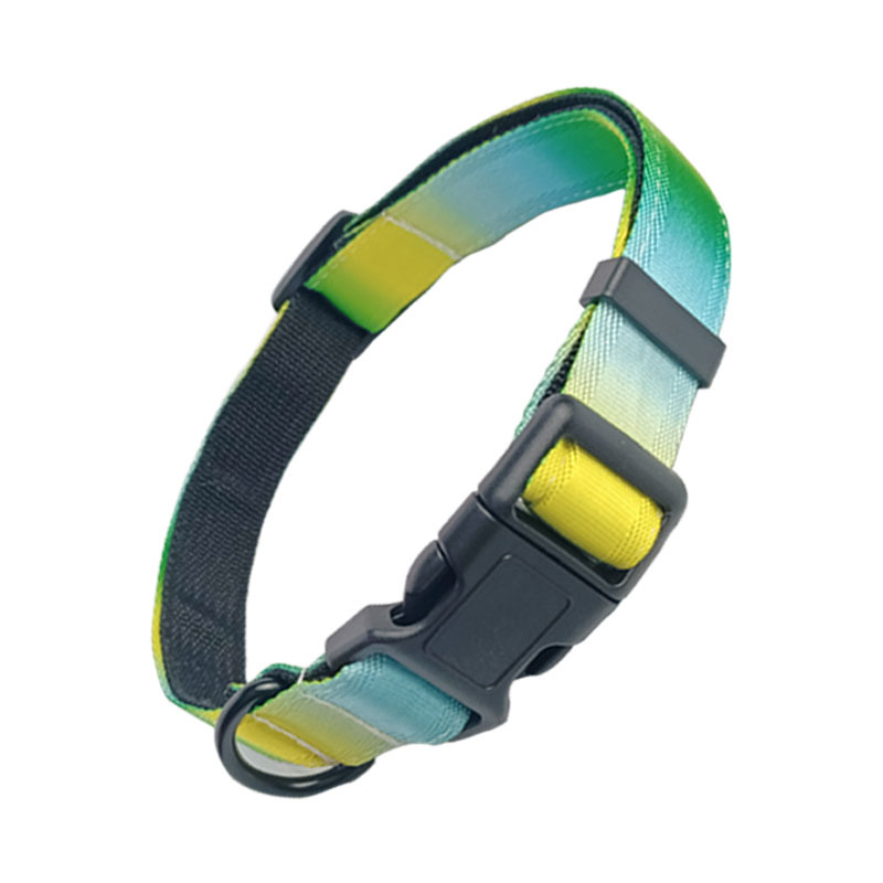 Rainbow Dog Collar Medium Dogs Thickened Pet Collar Adjustable Nylon Dog Collar with Quick Buckle for Cats and Small Medium Dogs