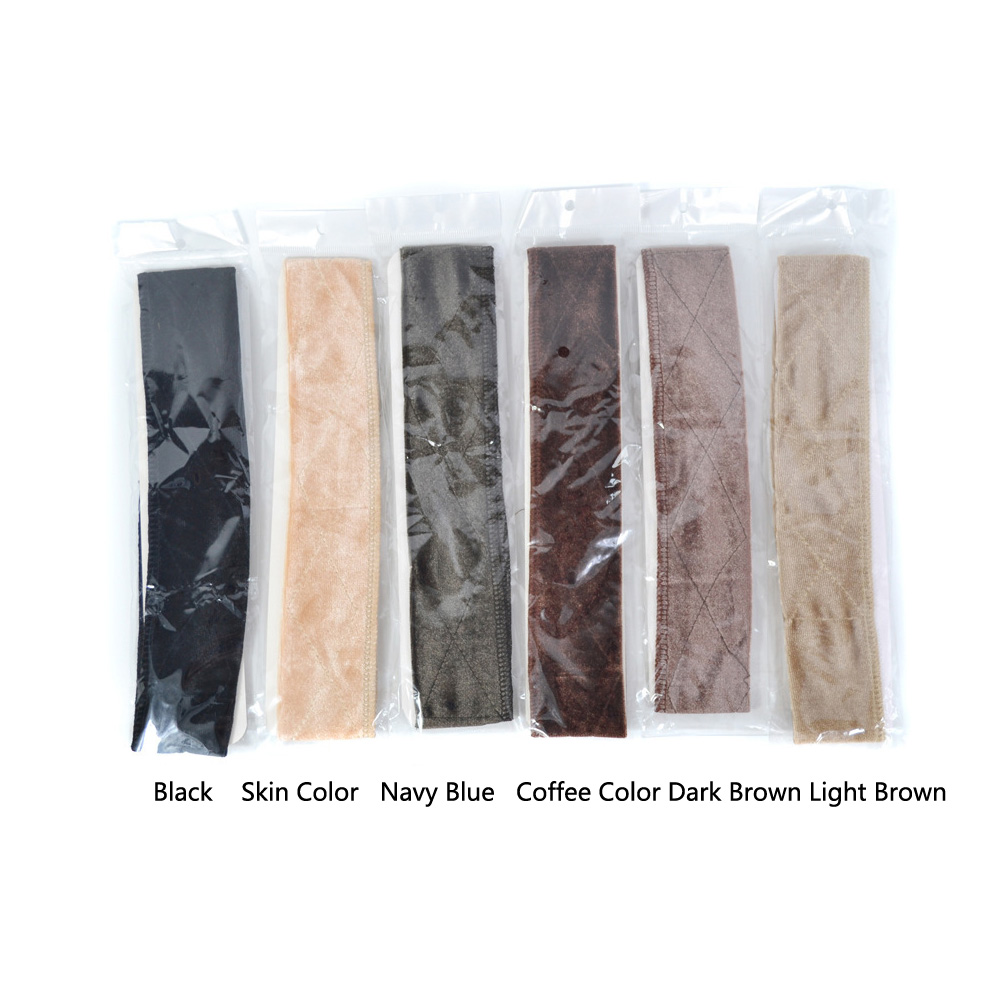 Hair Accessories & Tools Headband With Lace No Lace Black Color Dark Black Velet Lace Wig Grip 6 pieces/lot