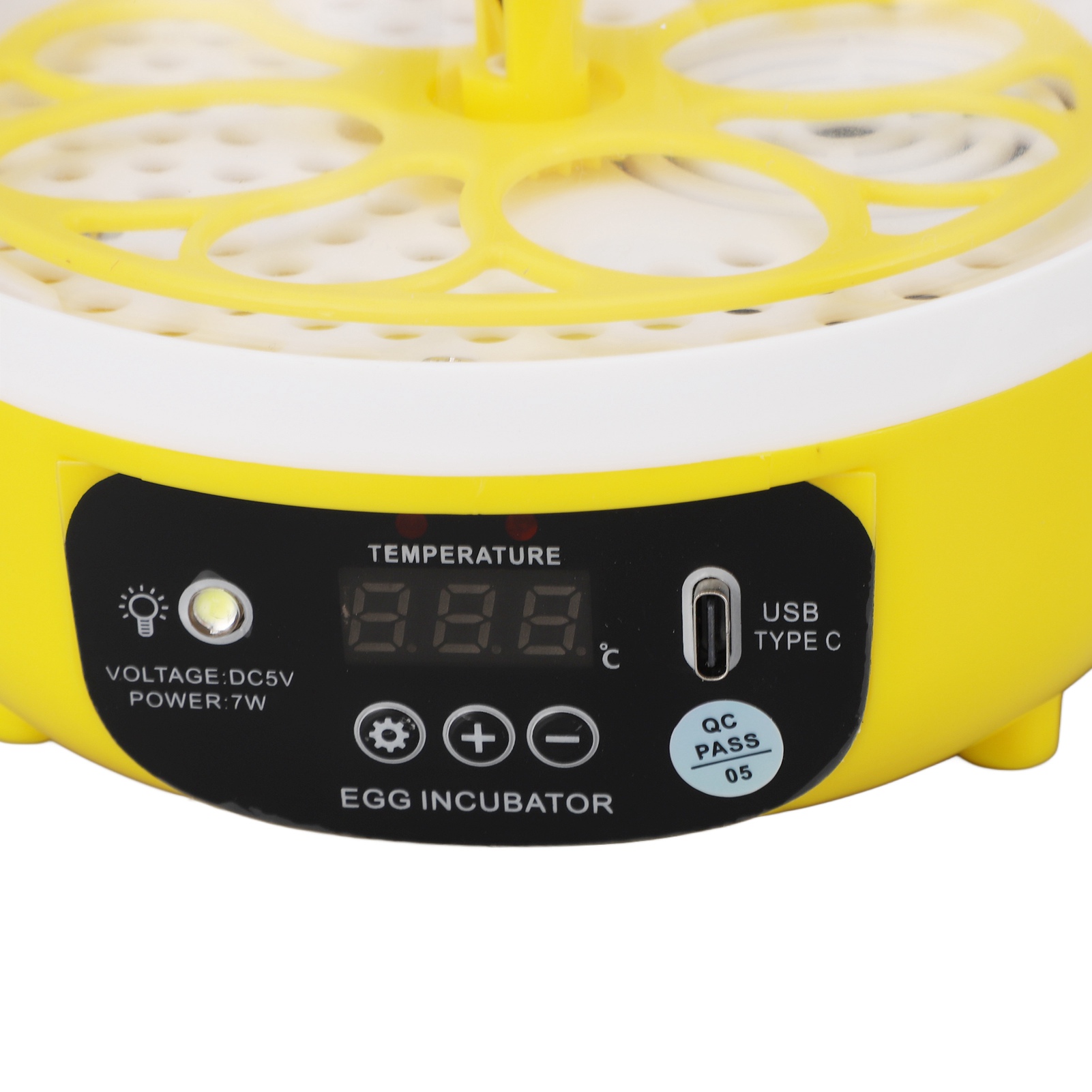 Egg Incubator 4 Eggs ABS Automatic Temperature Humidity Control Poultry Hatching Machine with Insulation Foam for Home