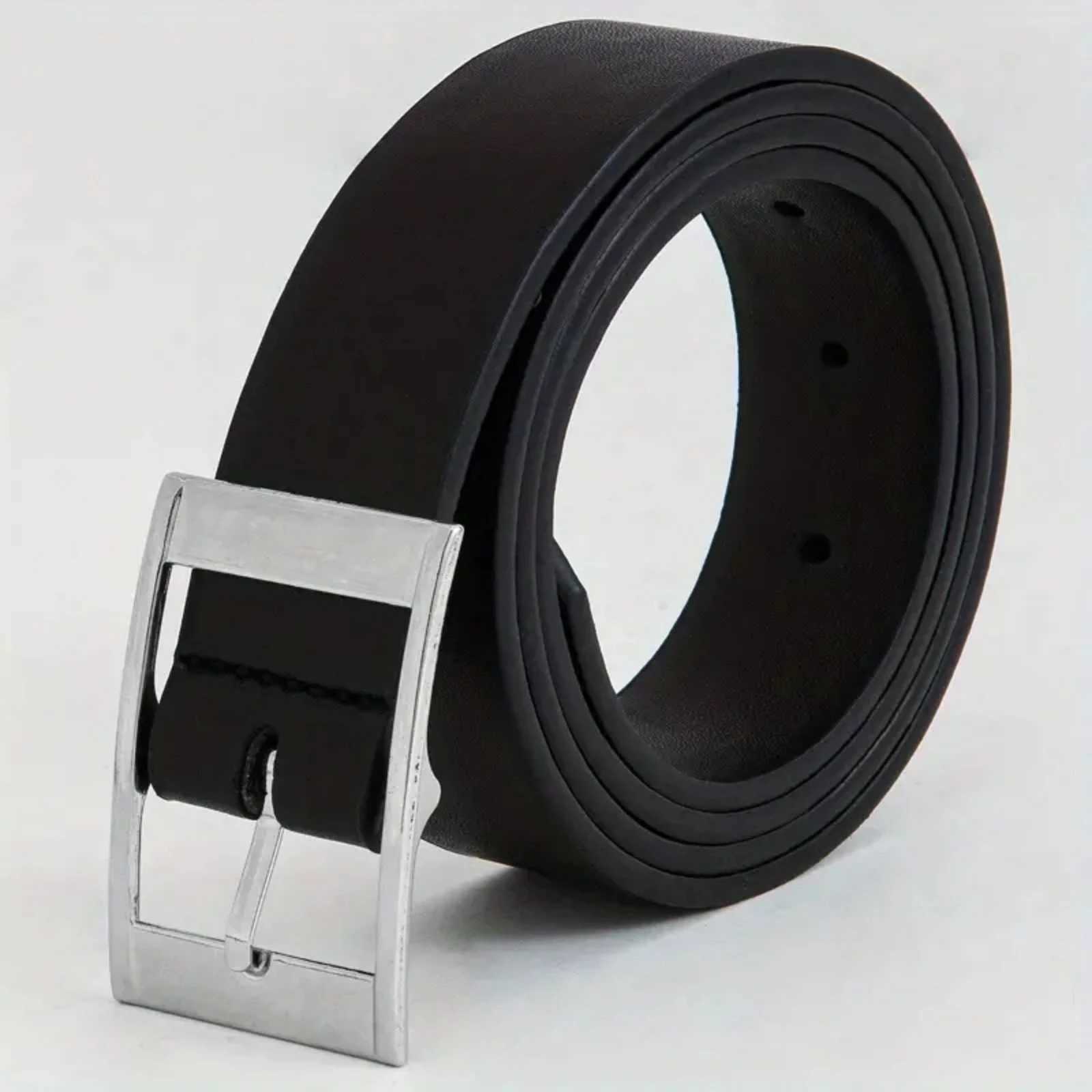 A belt for women and men simple and versatile student black needle buckle personalized decoration belt for womenX240914