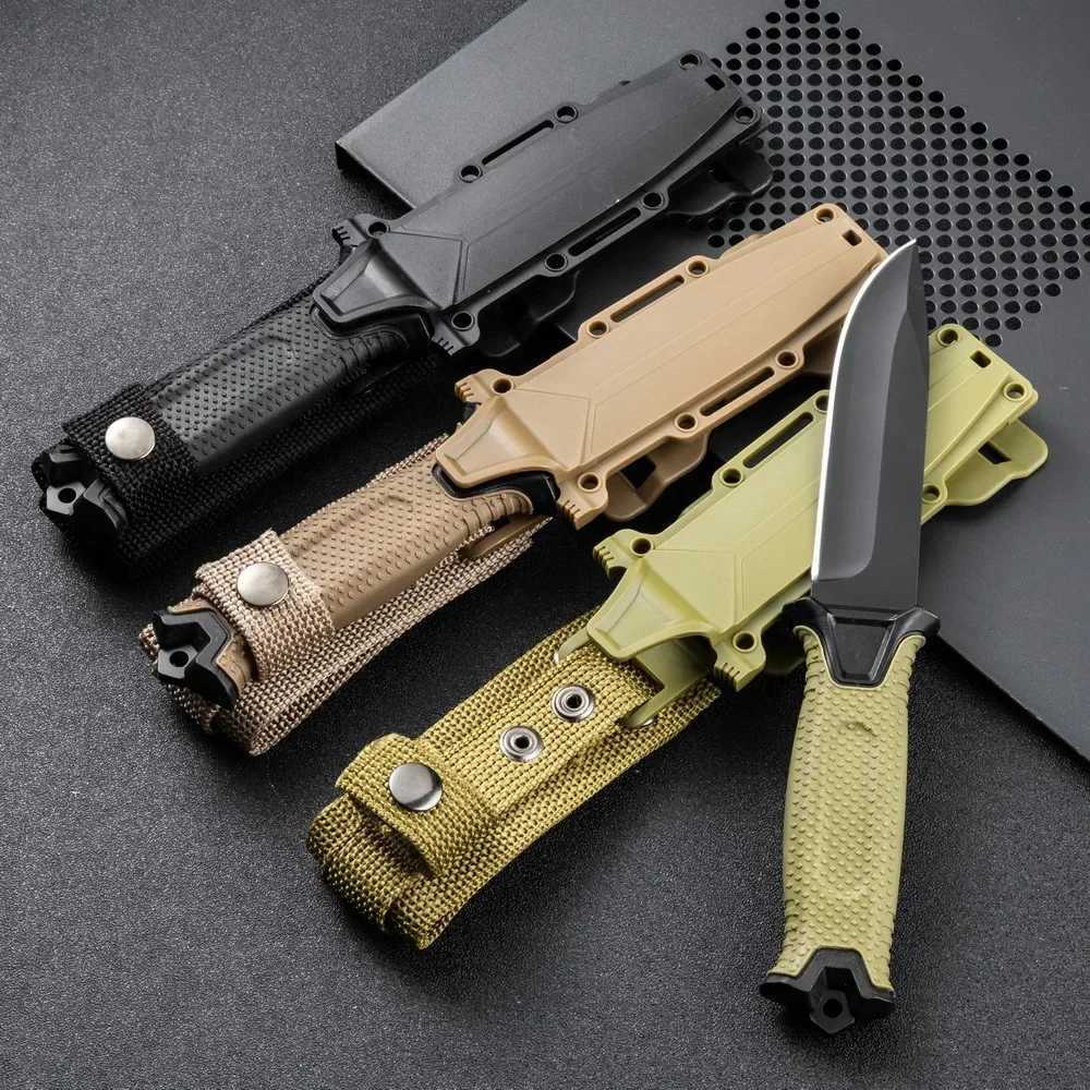 Tactical knife New Stainless Steel Tactical Knife Wilderness Survival Knife Portable Self-Defense Straight Knife Set M240914