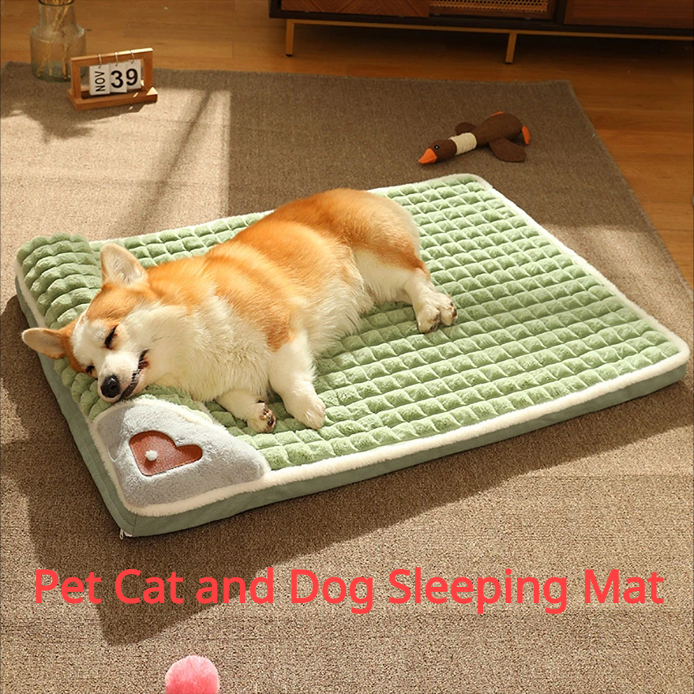 Pet Fluff Sleeping Beds Four Seasons Thick Deep Sleep Warm Dog Mat Sofa Removable Washable Pet Bed for Small Medium Dogs Cats