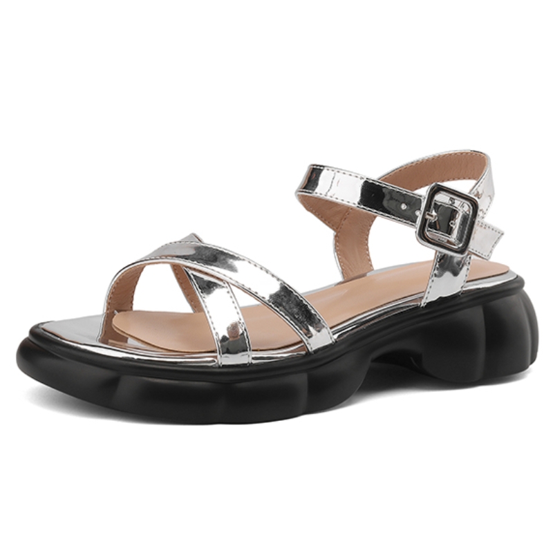 2025 new Women's Casual Sandals Summer Ankle Straps Low Heels Flip ps Female Outdoor Footwear Shoes Girls Comfortable 2de4