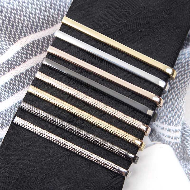 Tie Clips for Men Fashion Luxury Metal Gold Colour Tone Simple Bar Clasp Necktie Accessories Clasp Tie Pin for Mens Collar ClipX240914