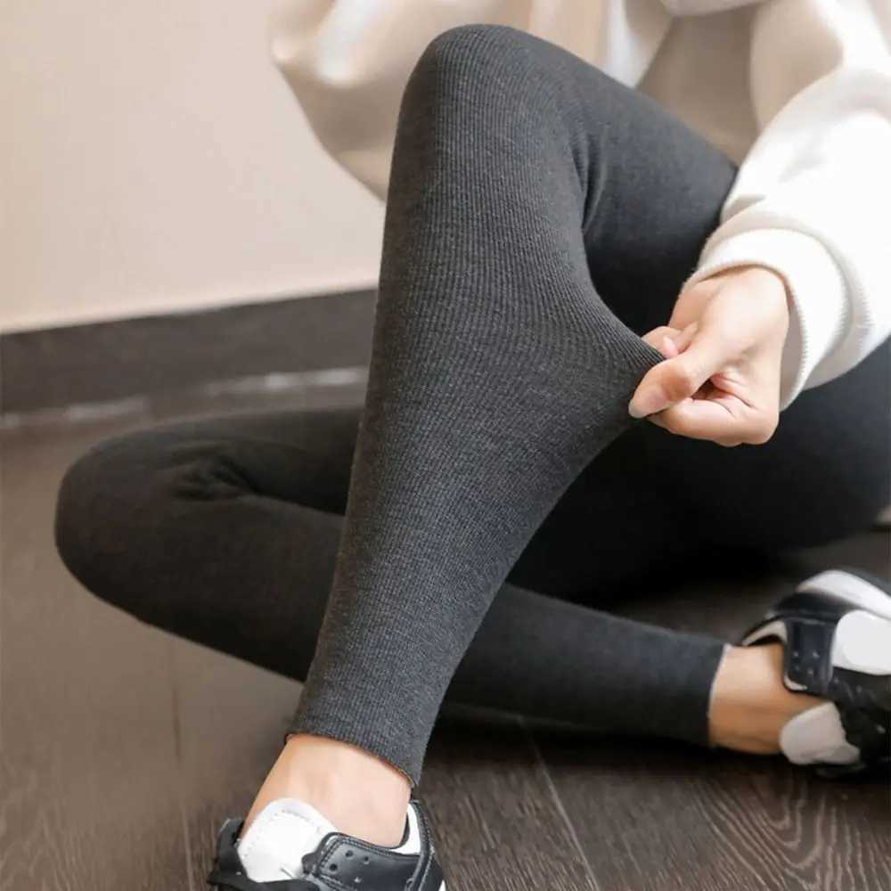 Fashion Letter Women Leggings Thickened Autumn Winter Underpants Slim Fit Warm Long PantsX240914