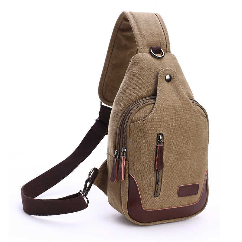 fashion men's single shoulder bag, high-quality water washing canvas bag, oblique back chest bag 240915