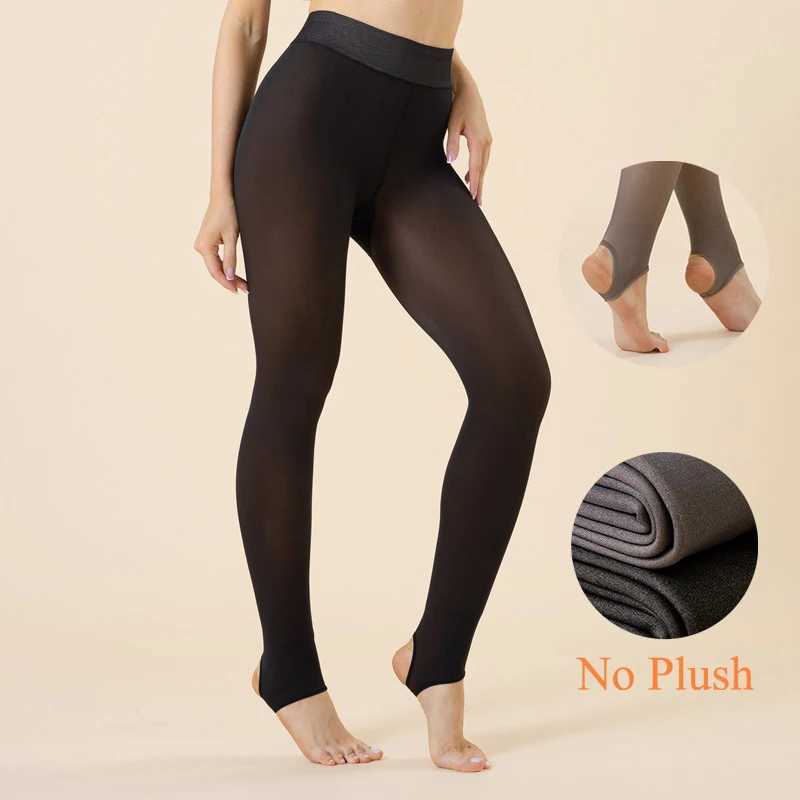 2024 New Women Thermal Leggings Warm Winter Elastic Pantyhose Female Versatile Work Daily High Waist Thicken Fleece Skinny PantsX240914