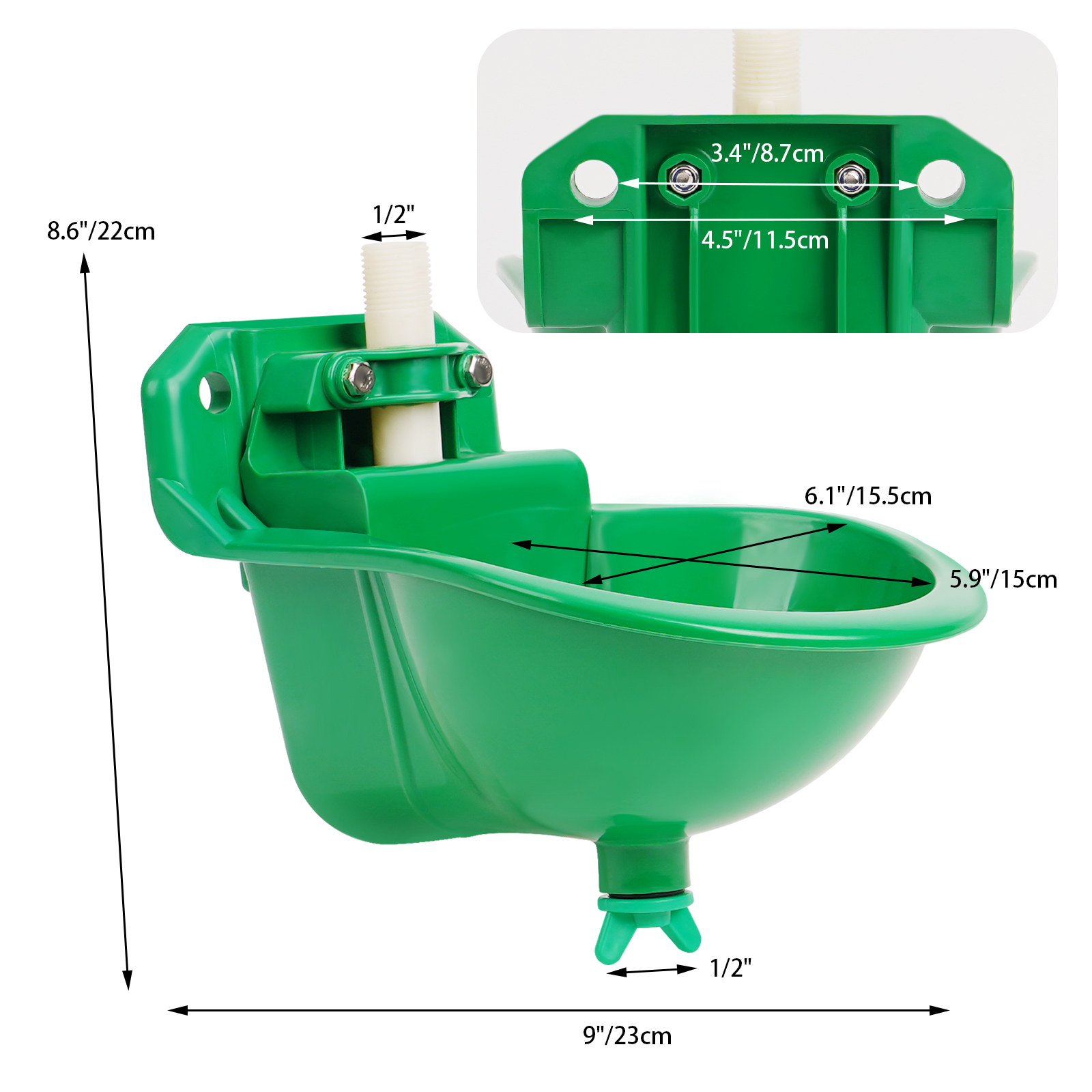 Automatic Sheep Drinker Bowl With Valve Quality Water Fountain Cattle Sheep Drinker Equipment Drinking Tool