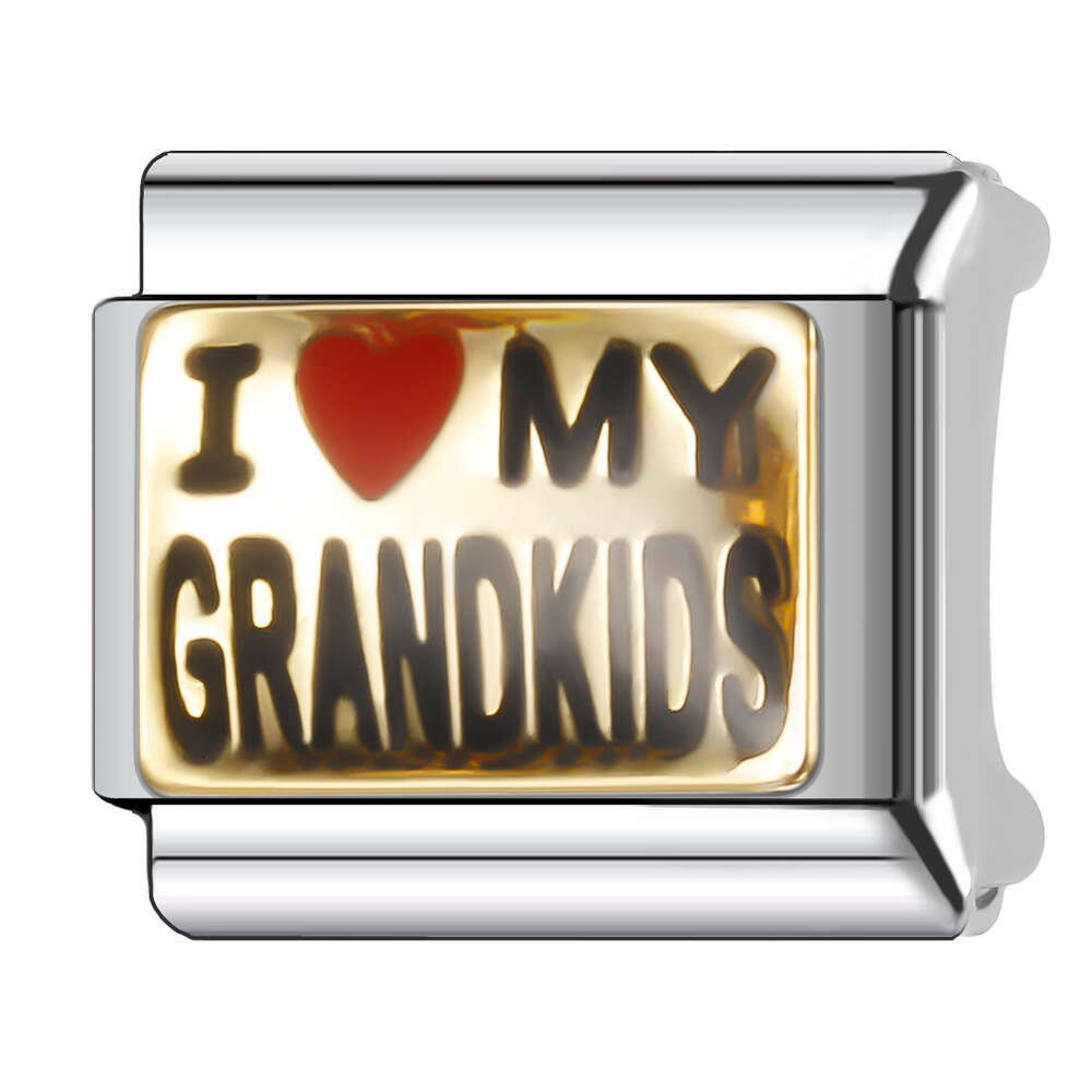 New Women's Gift I love you Bead Italian Charms Links Bangle Beads Fit 9mm Stainless Steel Bracelet Making DIY For Women Fashion Jewelry