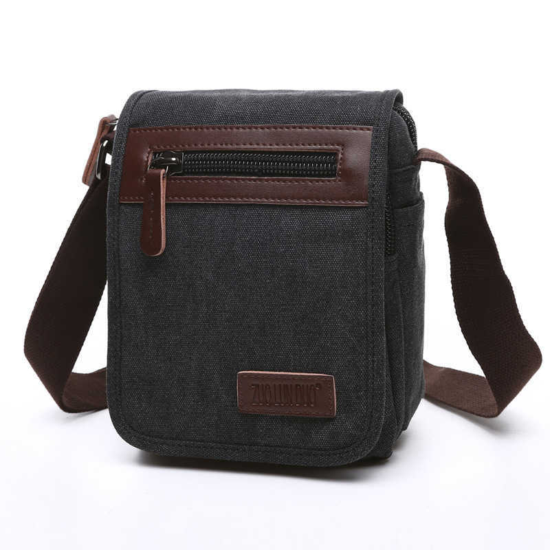 Men's casual canvas bag Korean fashion Single Shoulder Messenger Bag student schoolbag 240915