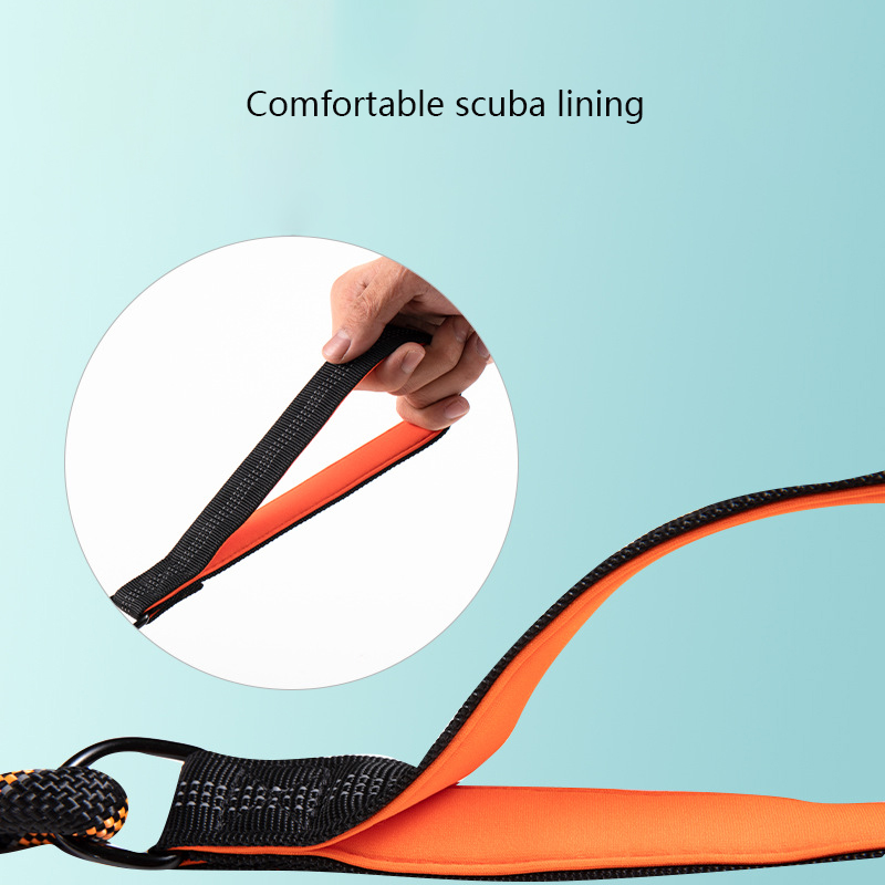 Reflective Dog Leash Explosion-proof Nylon Dog Leash Medium and Large Nylon Round Rope with Diving Material Comfortable Handle