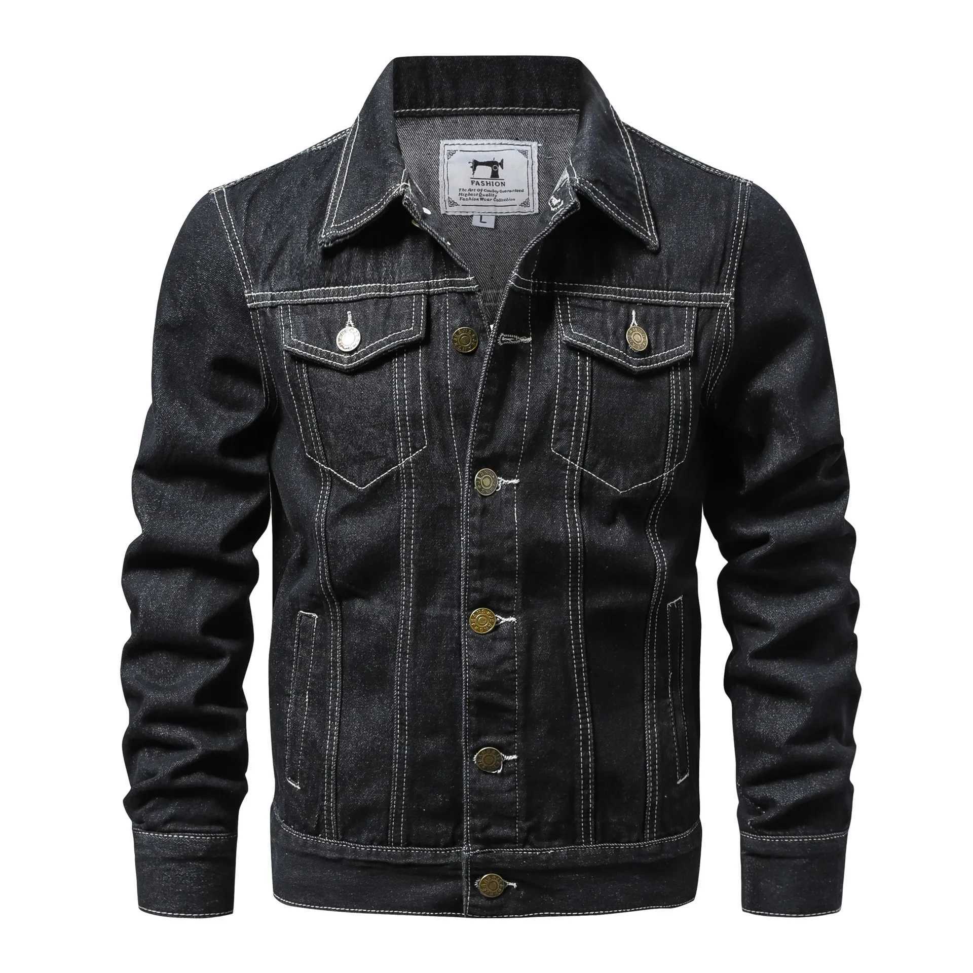 2023 Spring/Summer Mens Denim Jacket Cotton Casual Slimming Jacket Mens Denim Jacket W240914