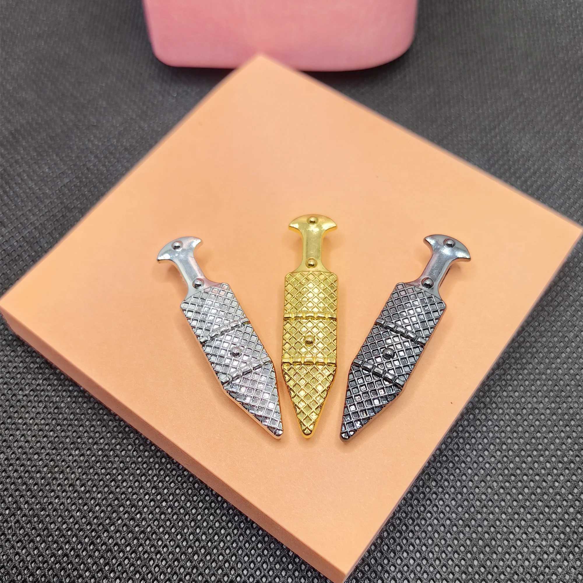 Zinc Alloy Silver Gold Color Tie Clip Omani Style For Men Wedding Necktie Gentleman Bar Muslim Accessories Eid Al Adha GiftsX240914