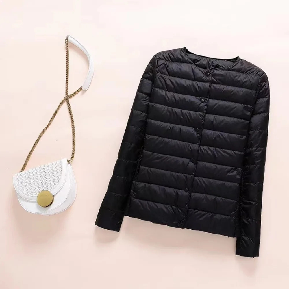 Womens Winter Down Jacket 203 Ultra Light 90% White Duck Down Jacket Autumn Thin Single Chest Warm Portable Inflatable Jacket 240913